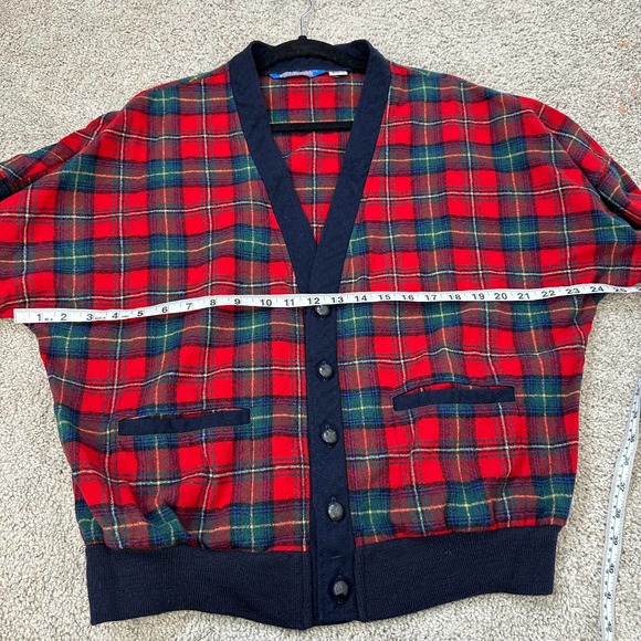 Vintage Pendleton Wool Royal Stewart Tartan Plaid Cardigan - Picture 6 of 8